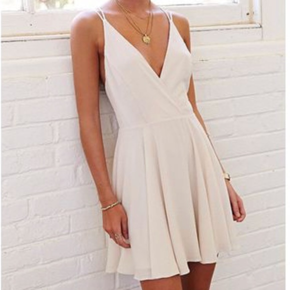 Kimchi Blue Dresses & Skirts - Kimchi Blue Neutral Valeria Strappy-Back Dress